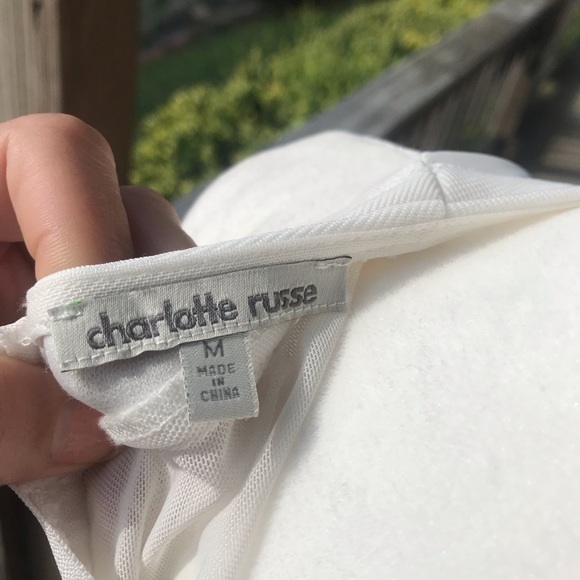 White & Mesh Bodycon Dress - Picture 10 of 16